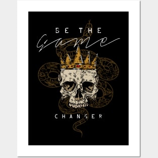 Skull Snake Design Posters and Art